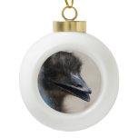 Wild Emu Ceramic Ball Christmas Ornament