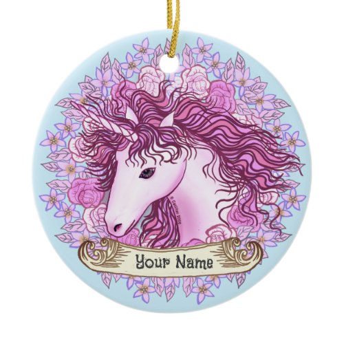 Alpha Unicorn  Ceramic Ornament
