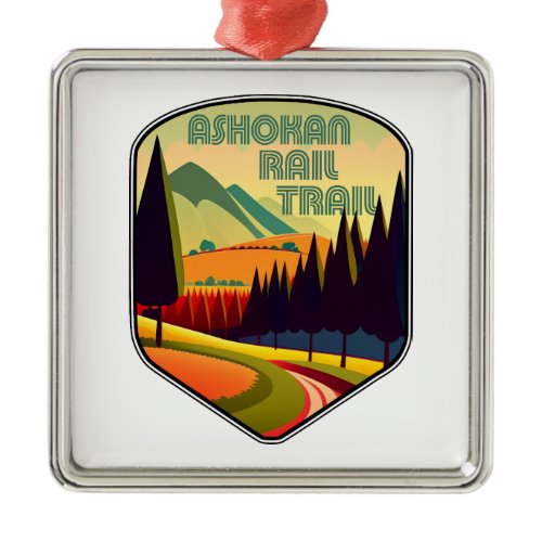 Ashokan Rail Trail New York Colors Metal Ornament