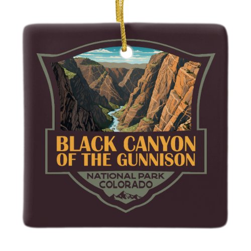 Black Canyon Of The Gunnison National Park Art Ceramic Ornament