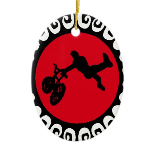 BMX FIRE REDDDDDD CERAMIC ORNAMENT