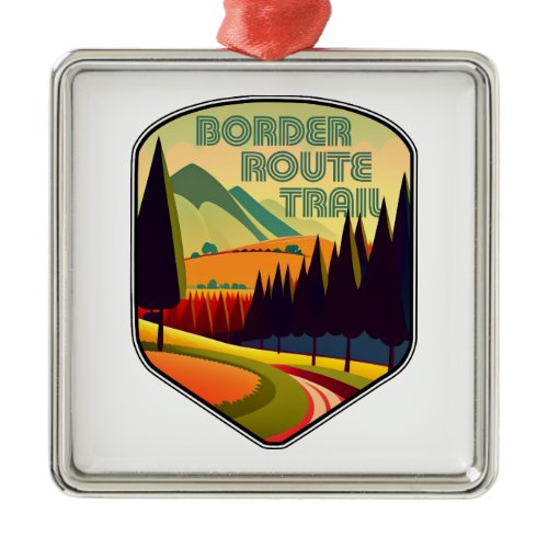 Border Route Trail Minnesota Colors Metal Ornament