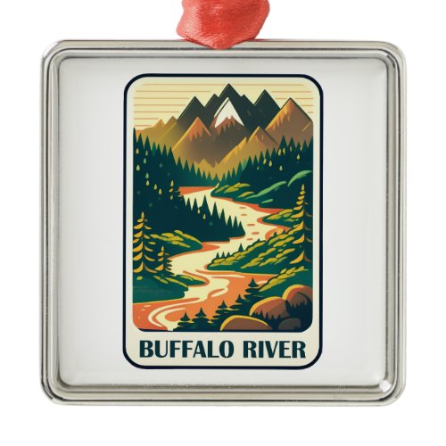 Buffalo River Arkansas Colors Metal Ornament