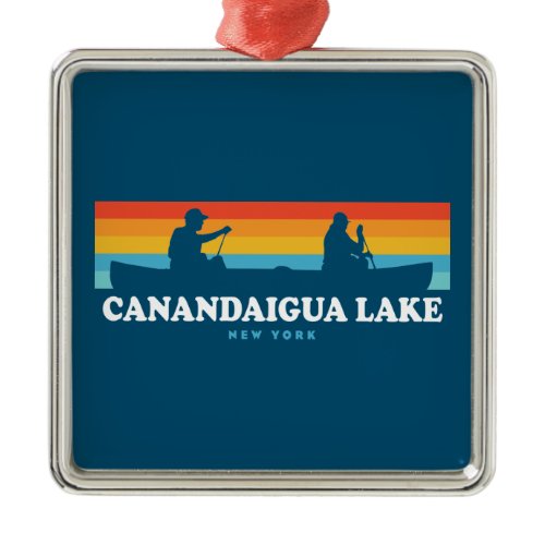 Canandaigua Lake New York Canoe Metal Ornament