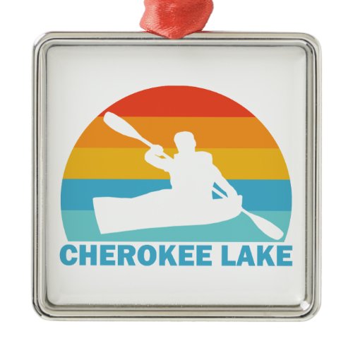 Cherokee Lake Tennessee Kayak Metal Ornament