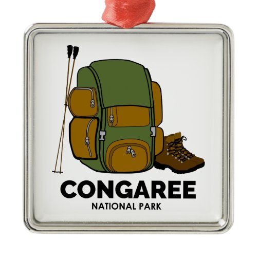 Congaree National Park Backpack Metal Ornament