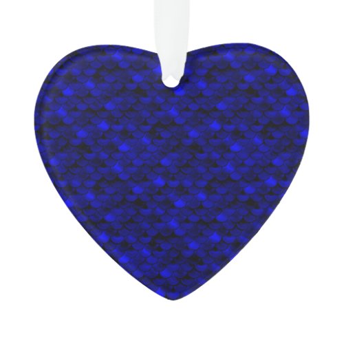 Falln Dark Blue Mermaid Scales Ornament