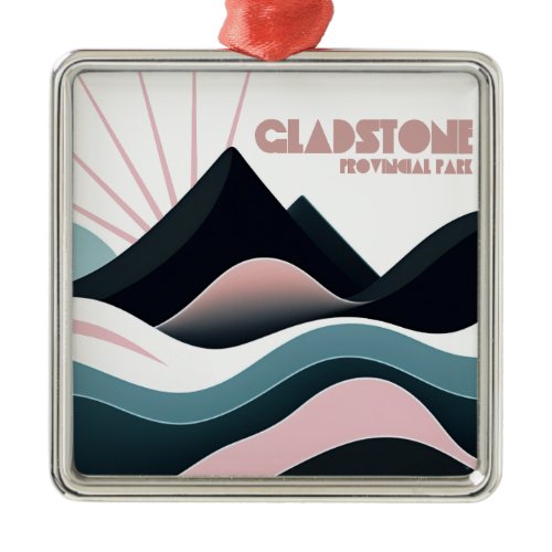 Gladstone Provincial Park Colored Hills Metal Ornament