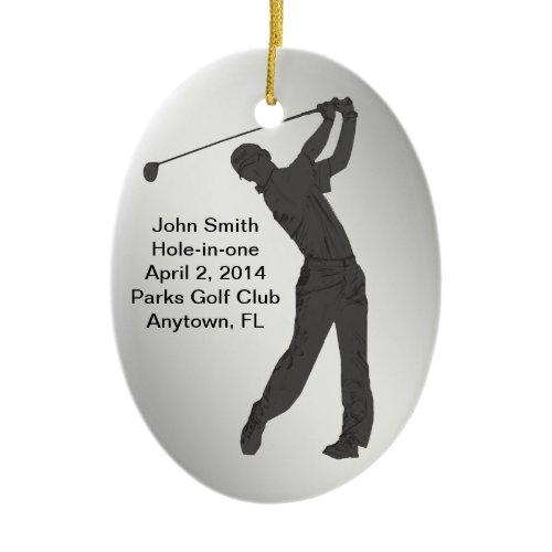 Golf Hole-in-one Commemoration Customizable Ceramic Ornament