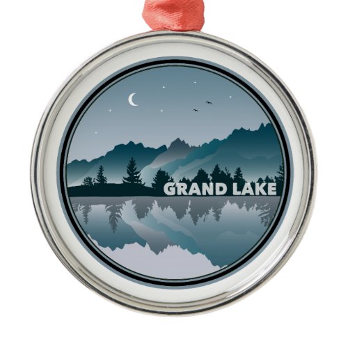 Grand Lake Colorado Reflection Metal Ornament