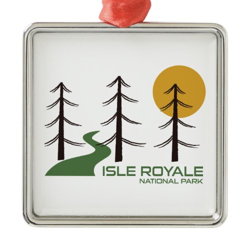Isle Royale National Park Trail Metal Ornament
