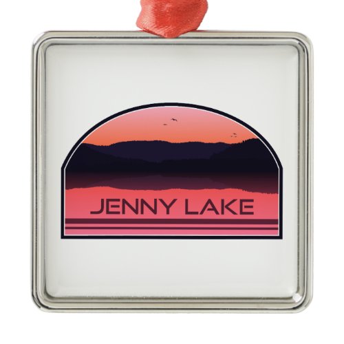 Jenny Lake Grand Teton National Park Red Sunrise Metal Ornament