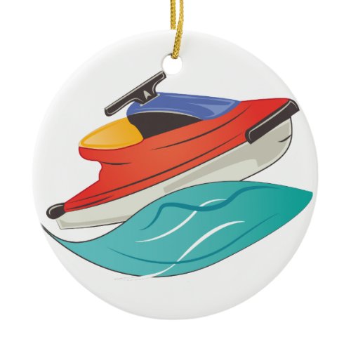 Jet Ski Ceramic Ornament