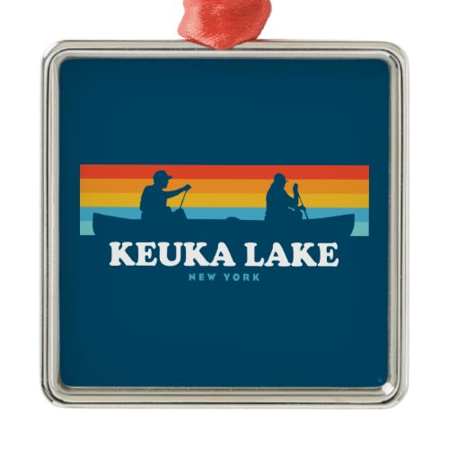 Keuka Lake New York Canoe Metal Ornament