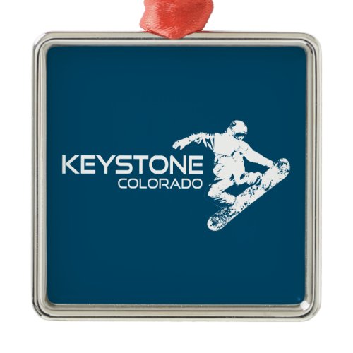 Keystone Colorado Snowboarder Metal Ornament