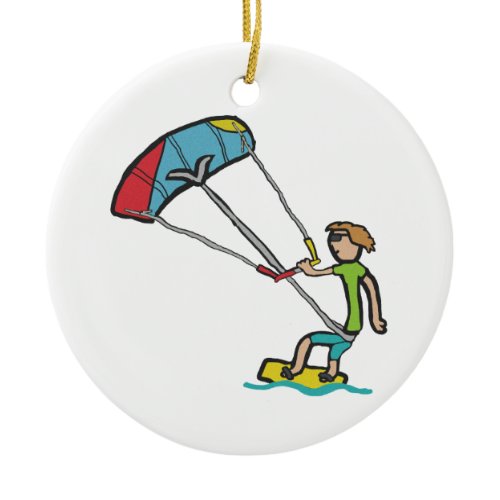 Kiteboarding Ceramic Ornament