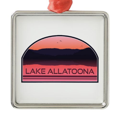 Lake Allatoona Georgia Red Sunrise Metal Ornament