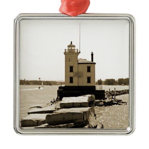 Lake Erie Lighthouse Metal Ornament
