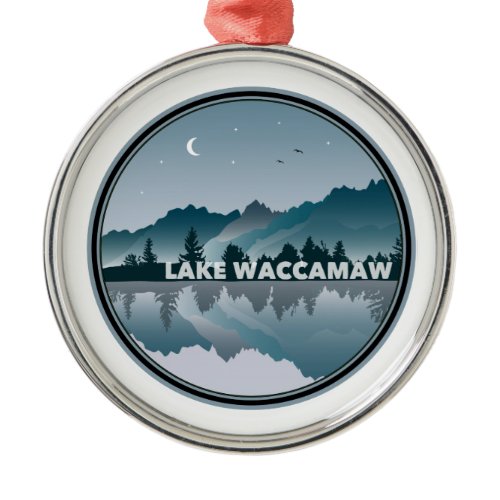 Lake Waccamaw North Carolina Reflection Metal Ornament