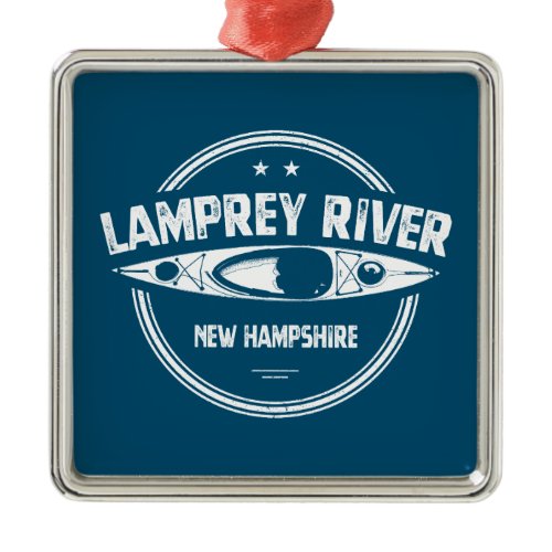 Lamprey River New Hampshire Kayaking Metal Ornament
