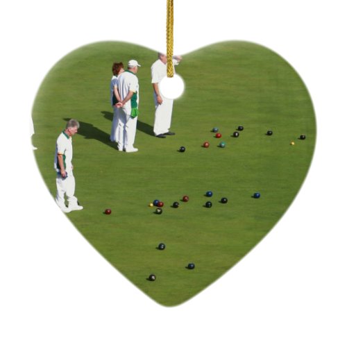 Lawn Bowls England Ceramic Ornament