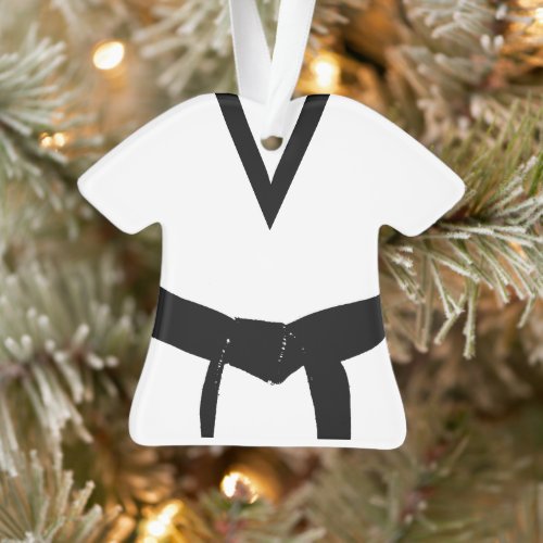 Martial Arts Black Belt Uniform Ornament