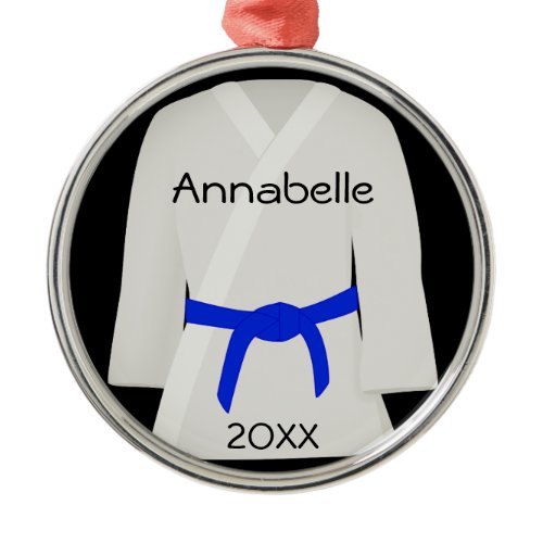 Martial Arts Blue Belt Ornament