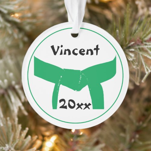 Martial Arts Green Belt Ornament