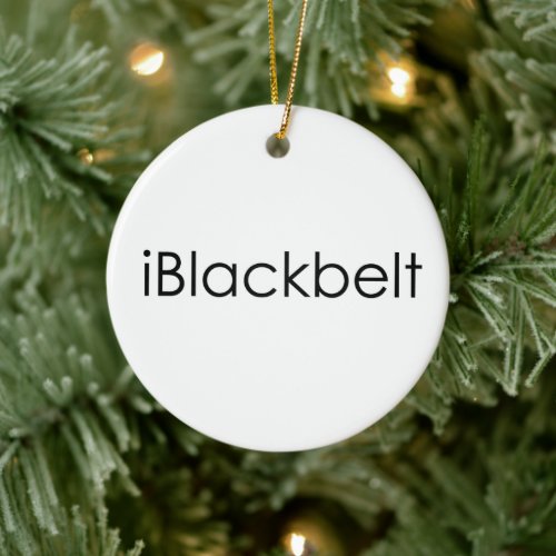 Martial Arts iBlackbelt Ceramic Ornament