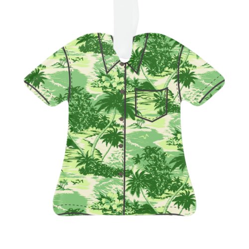 Napili Bay Hawaiian Island Scenic Aloha Shirt Ornament