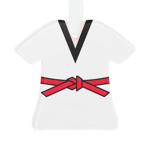 Ninja In Training Red Belt Personalized Ornament