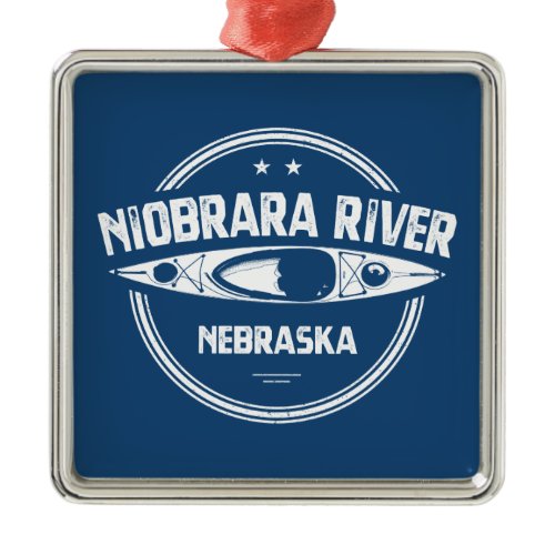 Niobrara River Nebraska Kayaking Metal Ornament