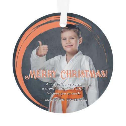 Orange Belt Judo Promotion Christmas Ornament