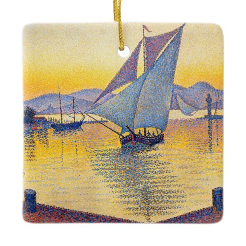 Paul Signac - The Port at Sunset, Opus 236 Ceramic Ornament