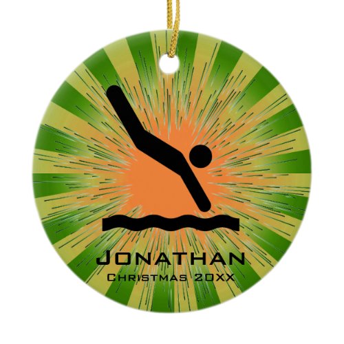 Personalized Diving Ornament