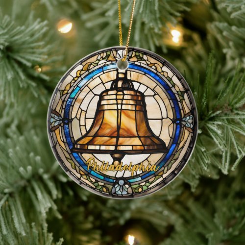 Philadelphia Liberty Bell Ceramic Ornament