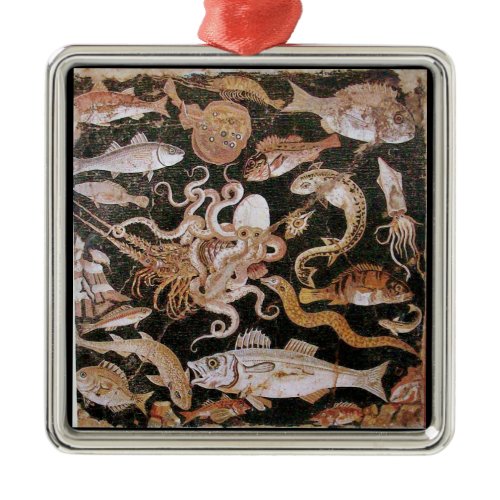 POMPEII COLLECTION / OCEAN - SEA LIFE SCENE METAL ORNAMENT