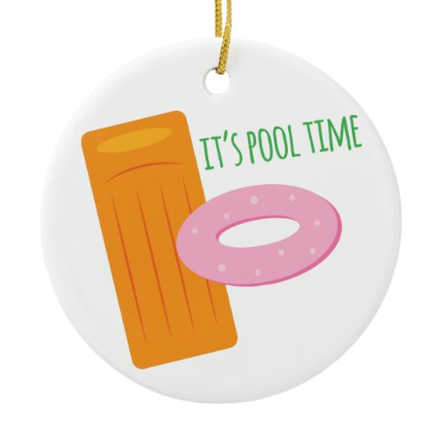 Pool Time Ceramic Ornament