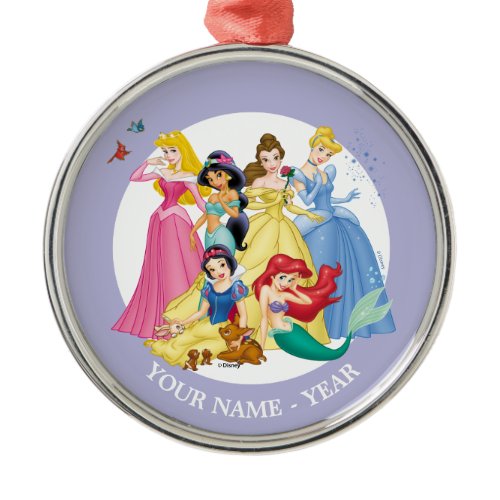 Princesses | Birds and Animals Add Your Name Metal Ornament