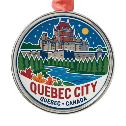 Quebec City Canada Metal Ornament