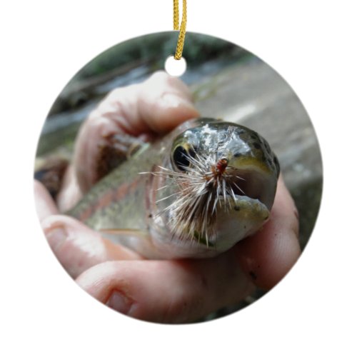 Rainbow Trout photo Ceramic Ornament