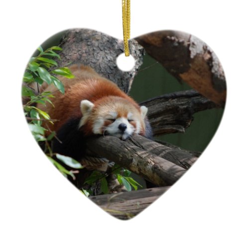 Sleeping Red Panda  Ornament