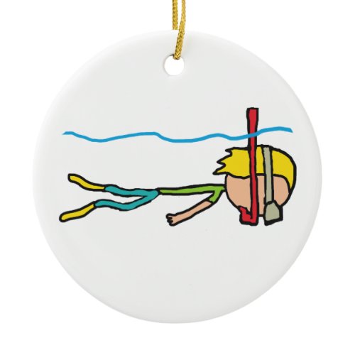 Snorkel Ceramic Ornament