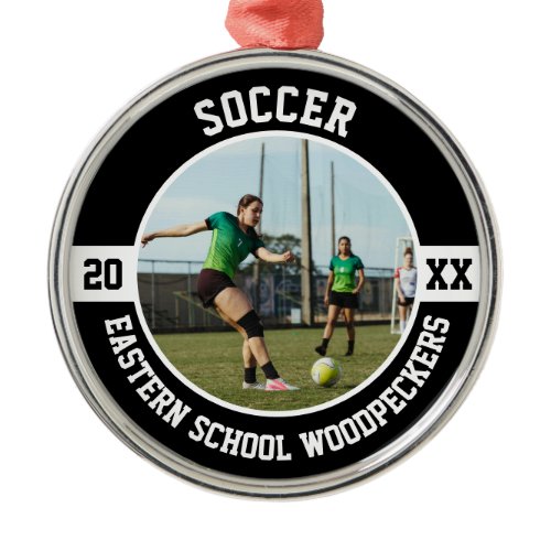 Soccer Player Team Sports High School Senior Grad Metal Ornament