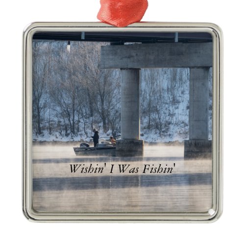 Steamy Winter Fishing Lake Taneycomo Ornament