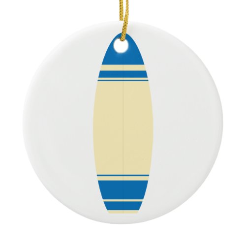 Surf Board Ceramic Ornament