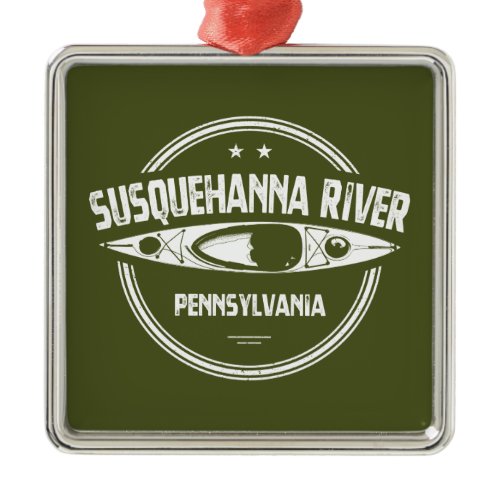Susquehanna River, Pennsylvania Metal Ornament
