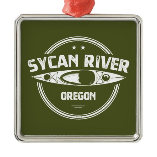 Sycan River Oregon Kayaking Metal Ornament