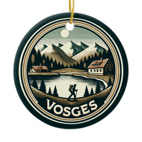 The Vosges France Badge Ceramic Ornament
