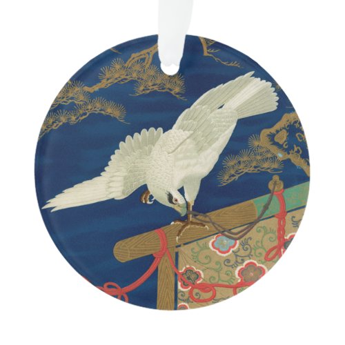 Vintage Japanese White Hawk Art G.A. Audsley Ornament